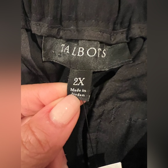 Talbots Tie Waist Wide Leg Crop Size 2X NWT - Picture 5 of 10